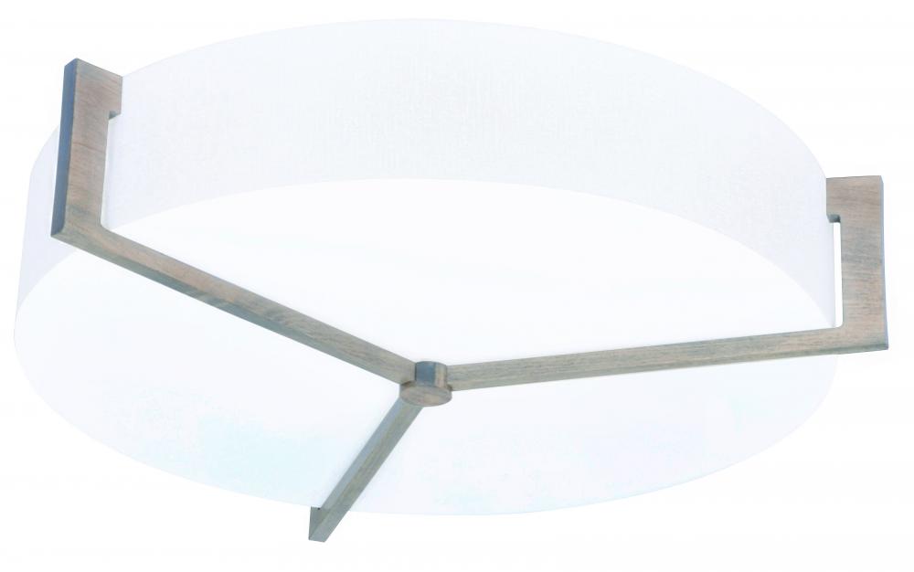 Apex 21'' LED Ceiling - Weathered Grey - Linen White Shade