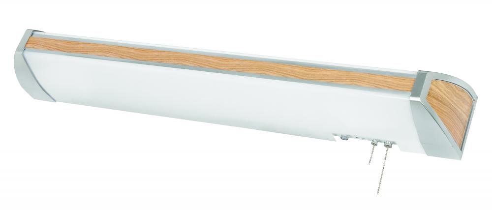 AFX Lighting IDB325E8LK White Frosted Acrylic Overbed Light Fixture with Light Oak Accents