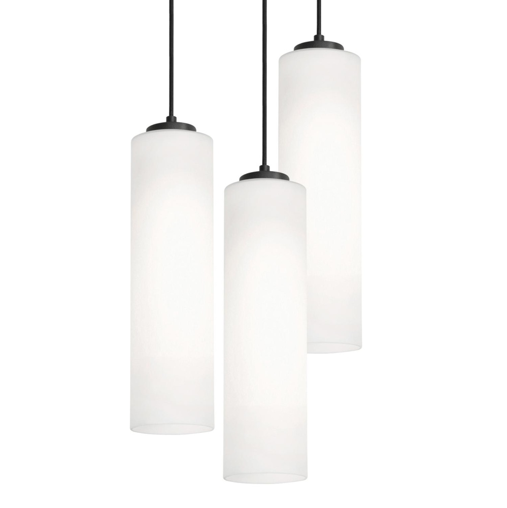 Leo 3 Light Round Pendant,120V,60W,BK