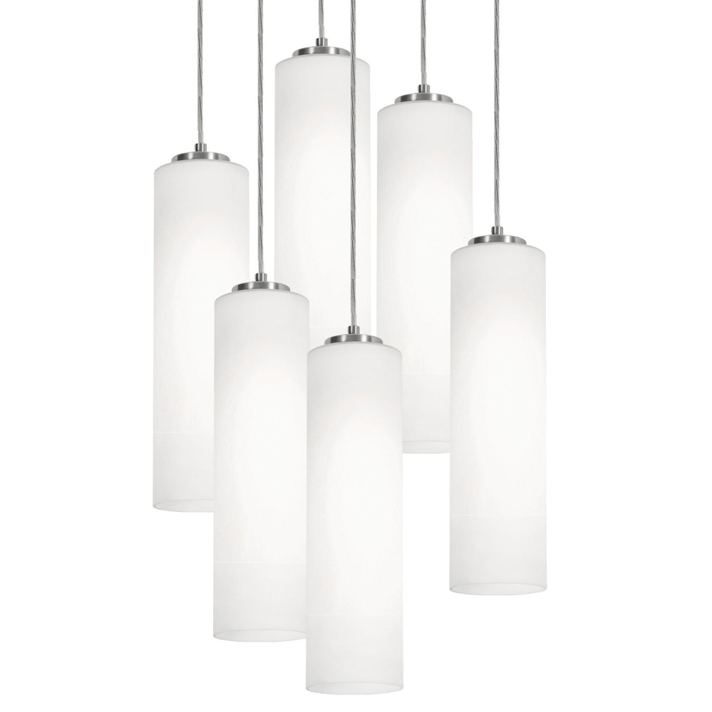 Leo 6 Light Round Pendant,120V,60W,SN