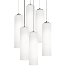 AFX Lighting, Inc. LEOP0412MBSNRND6 - Leo 6 Light Round Pendant,120V,60W,SN