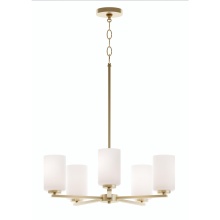 AFX Lighting, Inc. LEOP24MBLB - Leo 5 Light Med Base Chandelier,120V,LB
