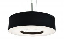AFX Lighting, Inc. MCP1932LAJUDSN-BK - Montclair 19'' LED Pendant - Satin Nickel Fin - Black Shade