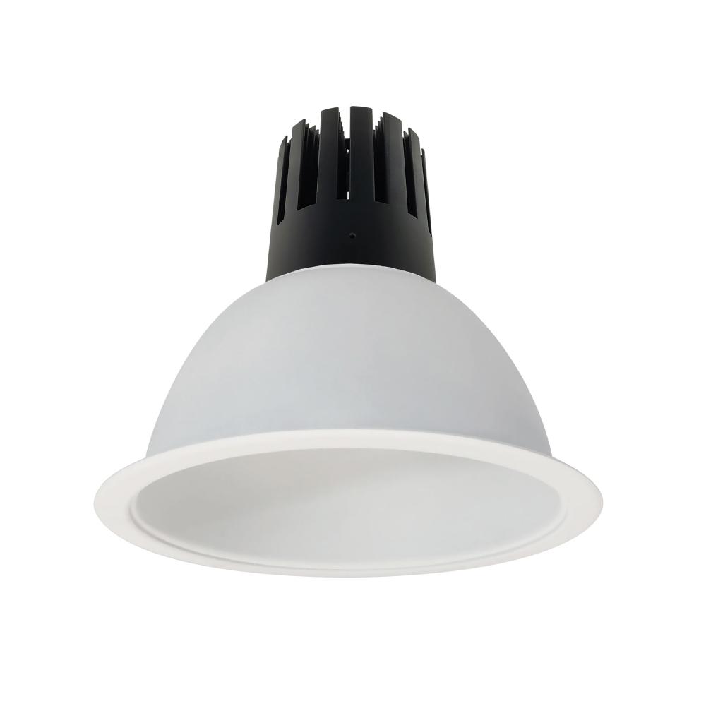 8" Sapphire III Round Open Reflector for Integral EM Test Switch, 2500lm, 3500K, Flood Optic,