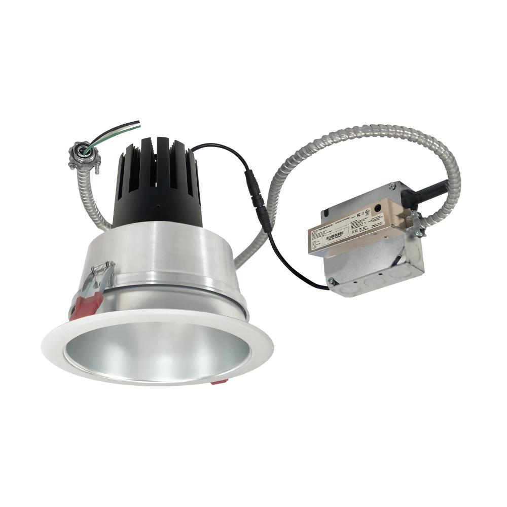 6" Sapphire III Retrofit, Diffused Clear Reflector/Matte Powder White Flange, 120V; Phase