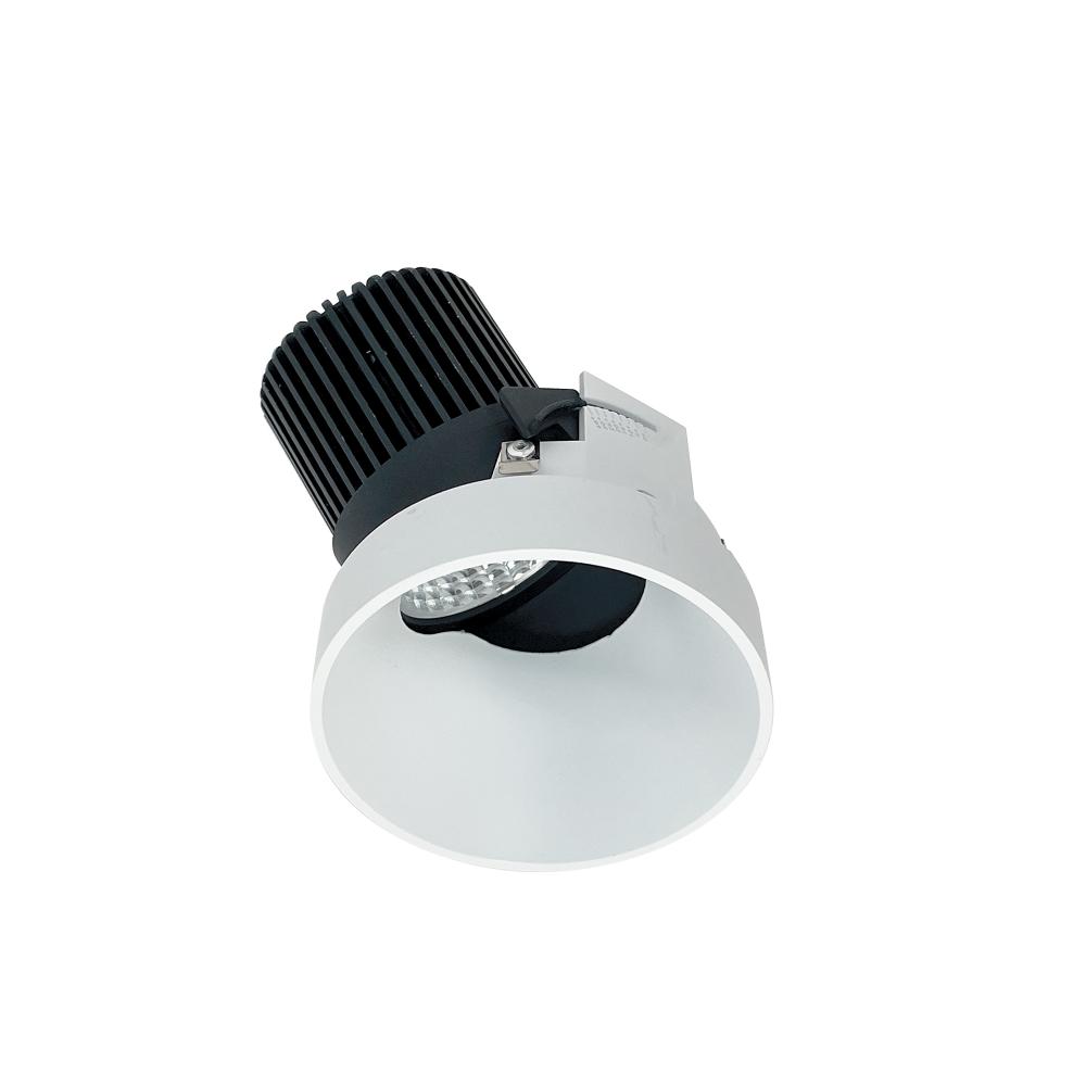 4" Iolite LED Round Trimless Adjustable Slot, 1000lm / 14W, 3500K, Matte Powder White Finish