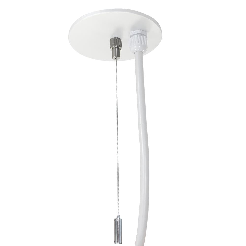 8' Pendant Power & Aircraft Mounting Kit for NLINSW Series, MPW Finish, Wired for EM