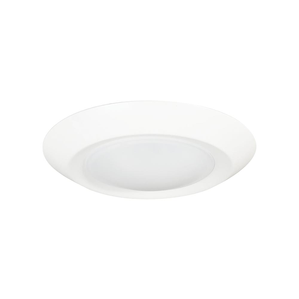 6" Regressed AC Opal LED Surface Mount, 1050lm / 11W, Selectable CCT, White finish