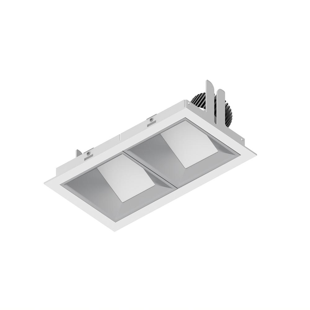 Iolite MLS 2-Head Trim Kit, MPW Flange, 5000K, 1000lm, Haze Wall Wash Trims