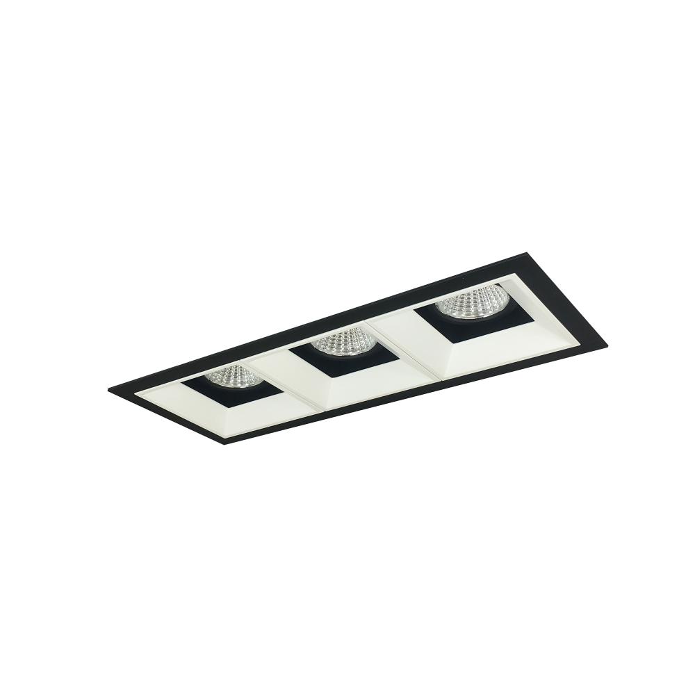 Iolite MLS 3-Head Trim Kit, Black Flange, 3500K, 1000lm, Black/MPW Fixed Downlt. Trims