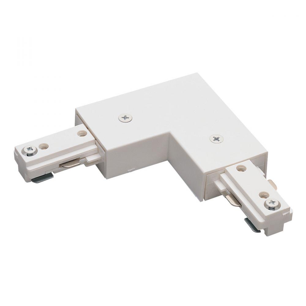 L-Connector for One-Circuit Track, White Finish