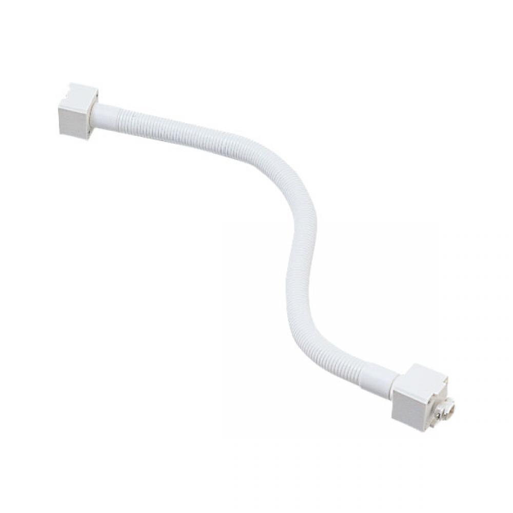 18" Flexible Track Head Extension Rod, White Finish