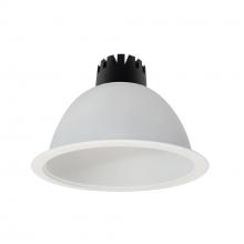 Nora NC3-81L130FMPW/EMI - 8" Sapphire III Round Open Reflector for Integral EM Test Switch, 900lm, 3000K, Flood Optic,