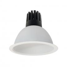 Nora NC3-81L540NMPW - 8" Sapphire III Round Open Reflector, 4500lm, 4000K, Narrow Flood Optic, Matte Powder White