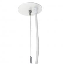 Nora NLINSW-PCCW/6W - 8' Pendant Power & Aircraft Mounting Kit for NLINSW Series, MPW Finish, Wired for EM