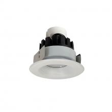 Nora NRMC3-42L127NMPW - 4" Marquise III Retrofit, Matte Powder White Baffle/Matte Powder White Flange, 120-277V; 0-10V