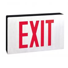 Nora NX-616-LED/R - Die-Cast LED Self-Diagnostic Exit Sign w/ Battery Backup, Single-Faced Aluminum w/ Red Letters in