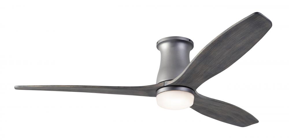 Arbor Flush DC Fan; Graphite Finish; 54" Graywash Blades; 17W LED; Wall/Remote Combo Control