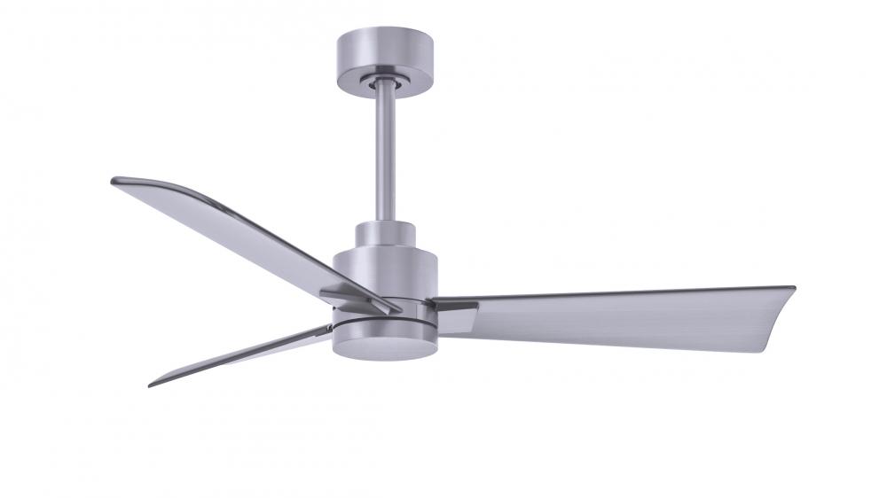 Alessandra-42" Three Blade Transitional Ceiling Fan-Brushed Nickel Finish-Brushed Nickel Blades