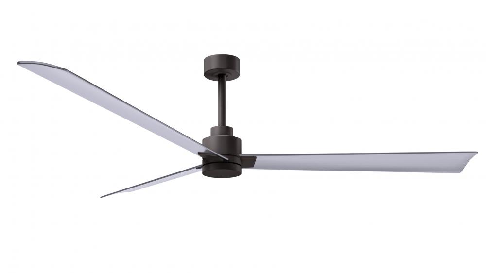 Alessandra-72" Three Blade Transitional Ceiling Fan-Textured Bronze Finish-Brushed Nickel Blades