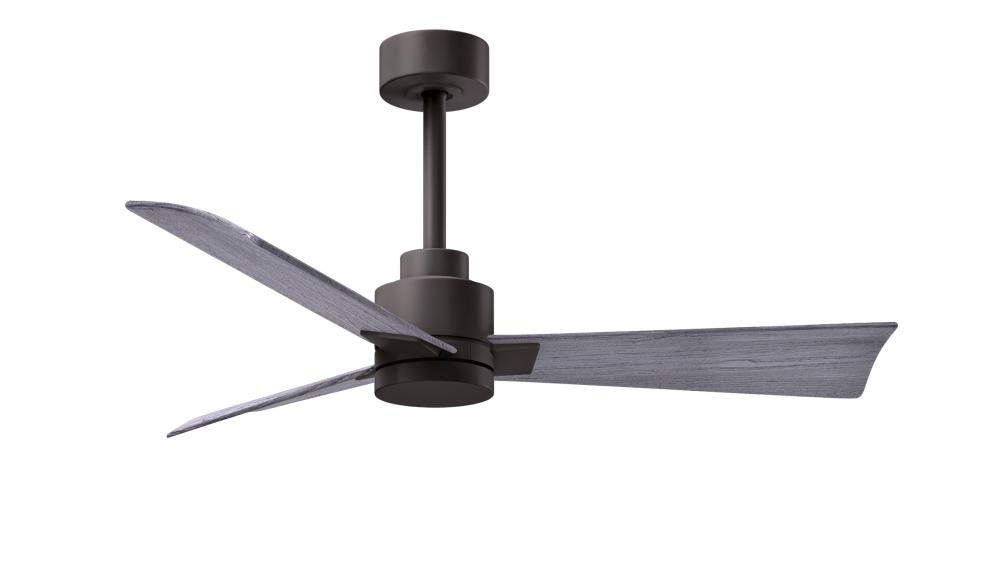 Alessandra-42" Three Blade Transitional Ceiling Fan-Textured Bronze Finish-Barn Wood Tone Blades