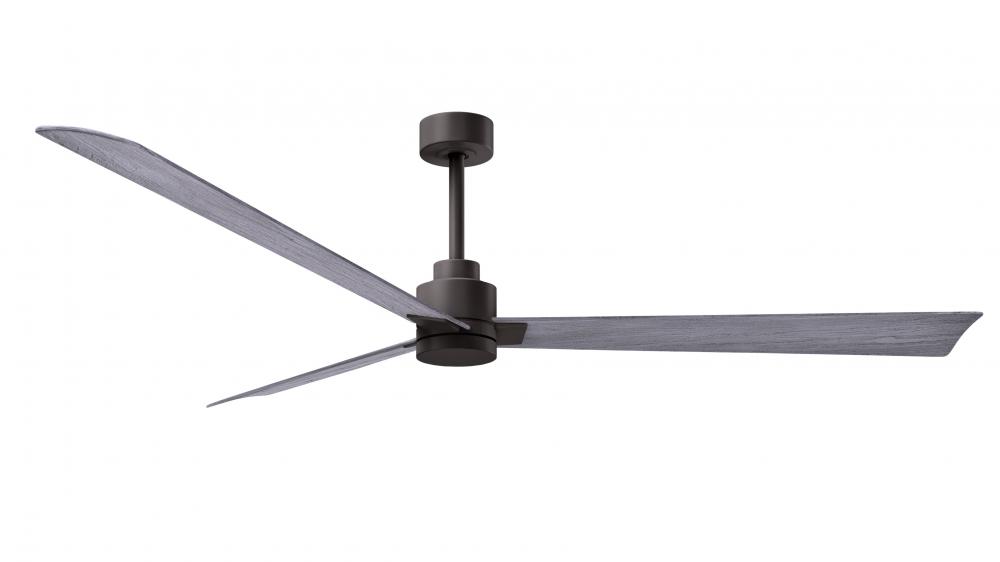 Alessandra-72" Three Blade Transitional Ceiling Fan-Textured Bronze Finish-Barn Wood Tone Blades