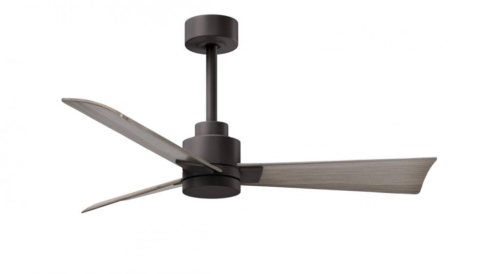 Alessandra-42" Three Blade Transitional Ceiling Fan-Textured Bronze Finish-Gray Ash Tone Blades