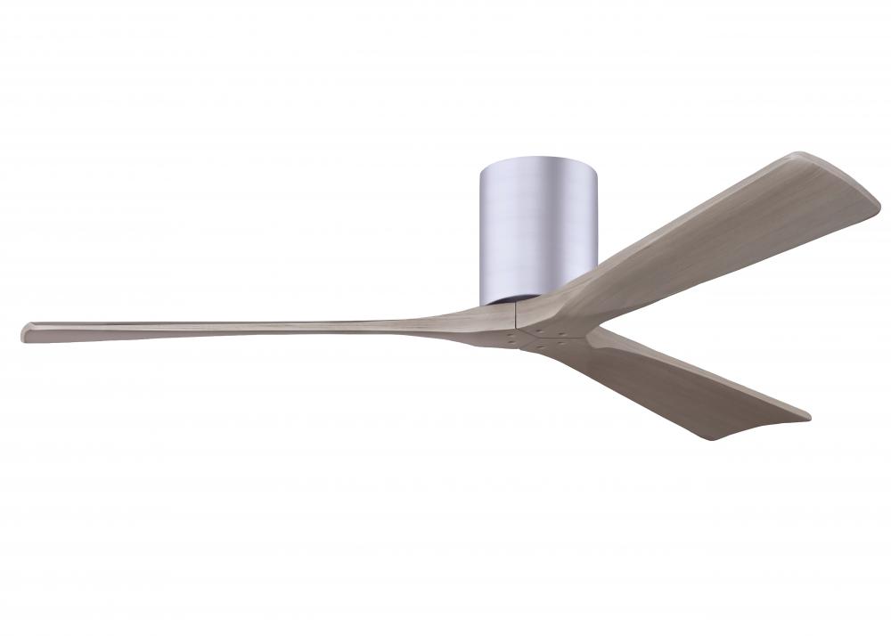 Irene-3H - Three Blade Flush Mount Paddle Fan - 60" - Brushed Nickel Finish