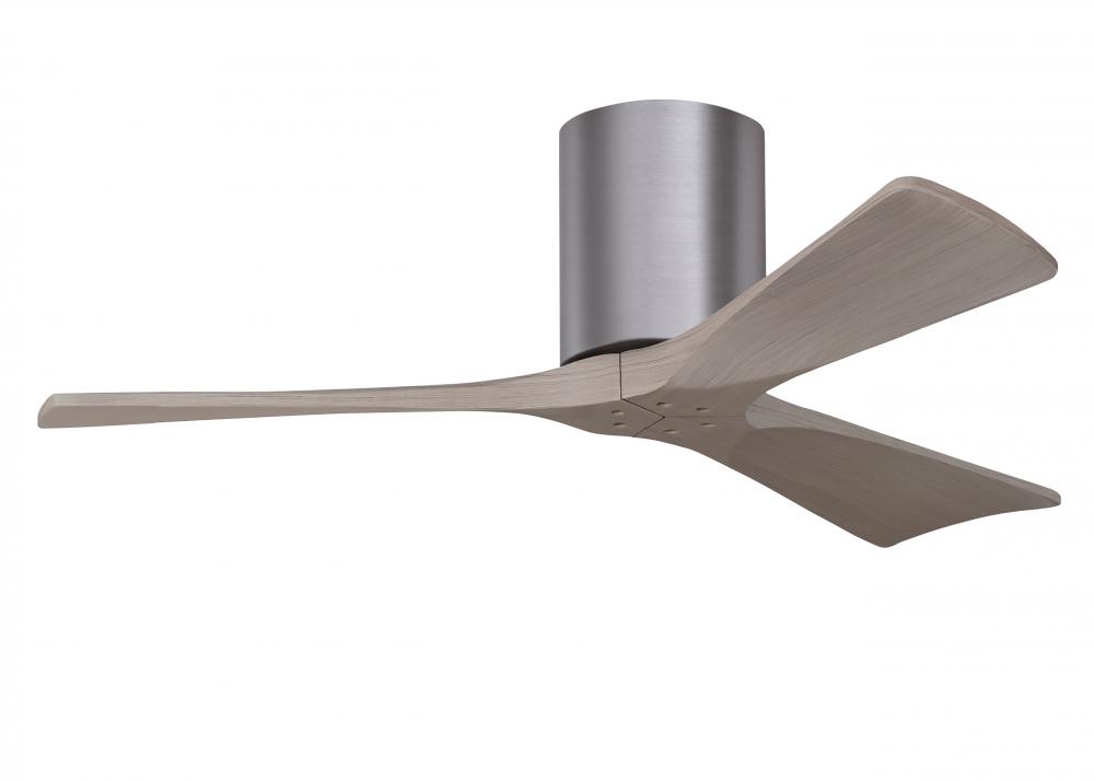 Irene-3H - Three Blade Flush Mount Paddle Fan - 42" - Brushed Pewter Finish