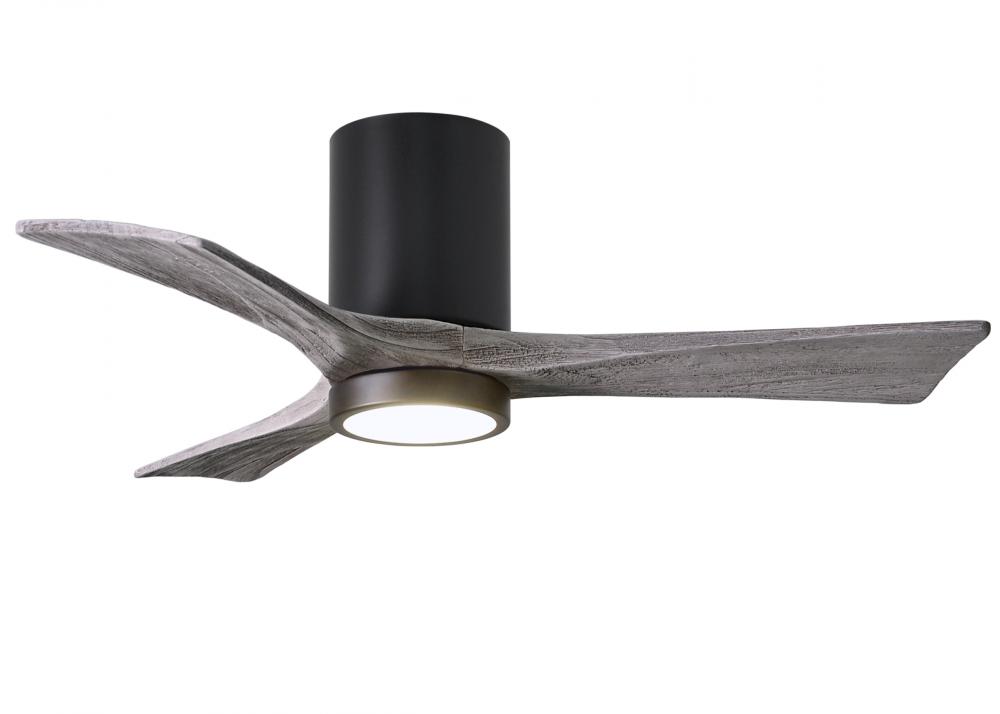 Irene-3HLK-42" Three Blade Flush Mount Paddle Fan-5CCT Integrated LED-Matte Black Finish