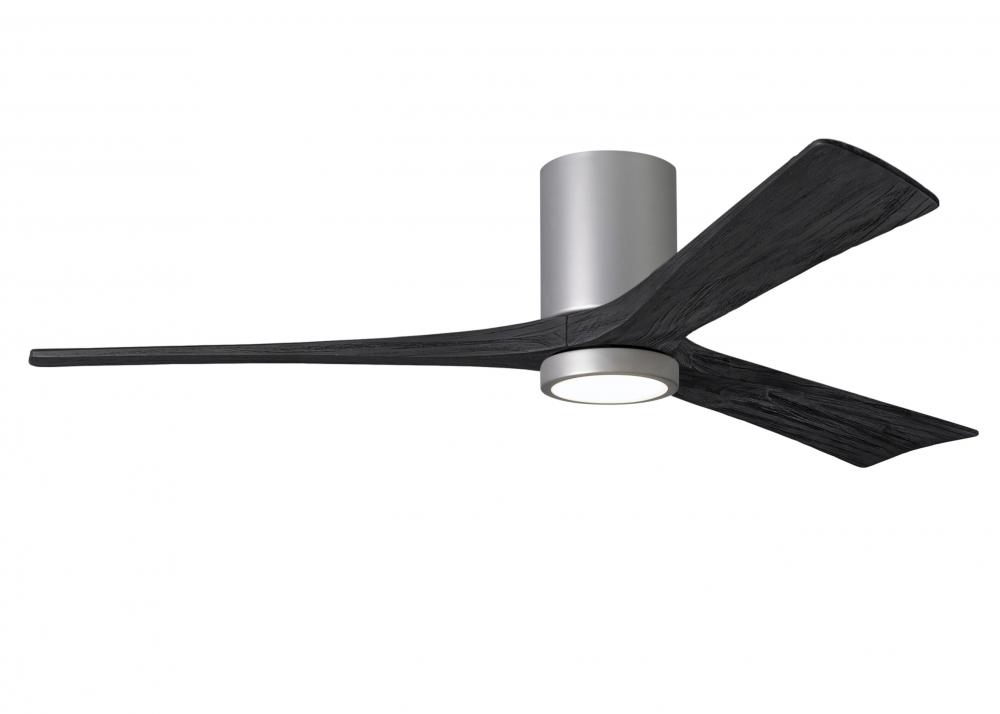 Irene-3HLK-60" Three Blade Flush Mount Paddle Fan-5CCT Integrated LED-Brushed Nickel Finish