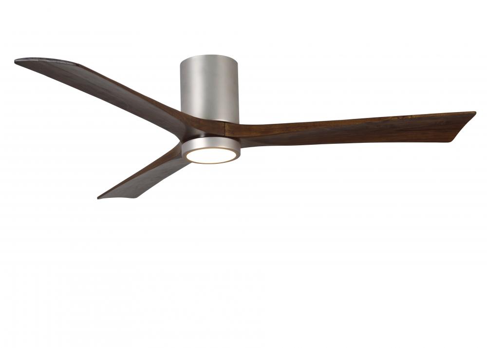 Irene-3HLK-60" Three Blade Flush Mount Paddle Fan-5CCT Integrated LED-Brushed Nickel Finish