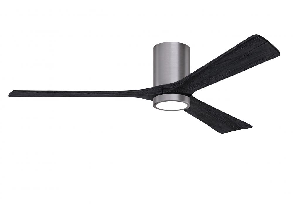 Irene-3HLK-60" Three Blade Flush Mount Paddle Fan-5CCT Integrated LED-Brushed Pewter Finish