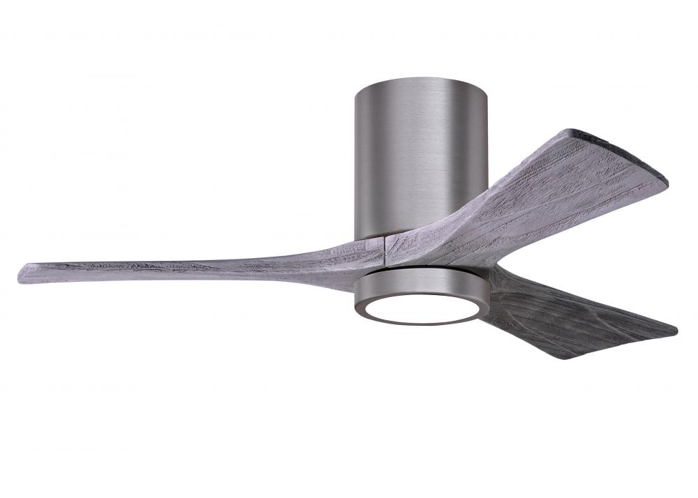 Irene-3HLK-42" Three Blade Flush Mount Paddle Fan-5CCT Integrated LED-Brushed Pewter Finish