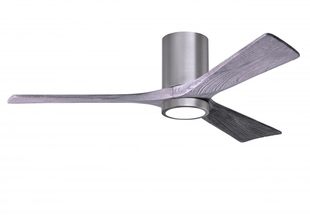 Irene-3HLK-52" Three Blade Flush Mount Paddle Fan-5CCT Integrated LED-Brushed Pewter Finish