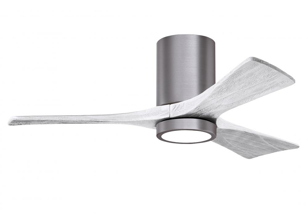 Irene-3HLK-42" Three Blade Flush Mount Paddle Fan-5CCT Integrated LED-Brushed Pewter Finish