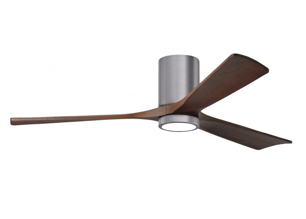 Irene-3HLK-60" Three Blade Flush Mount Paddle Fan-5CCT Integrated LED-Brushed Pewter Finish