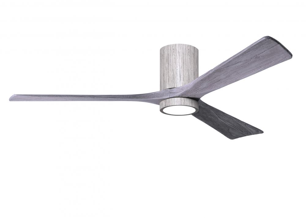 Irene-3HLK-60" Three Blade Flush Mount Paddle Fan-5CCT Integrated LED-Barn Wood Tone Finish