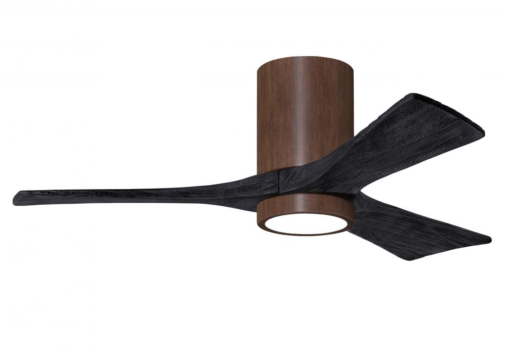 Irene-3HLK-42" Three Blade Flush Mount Paddle Fan-5CCT Integrated LED-Walnut Tone Finish