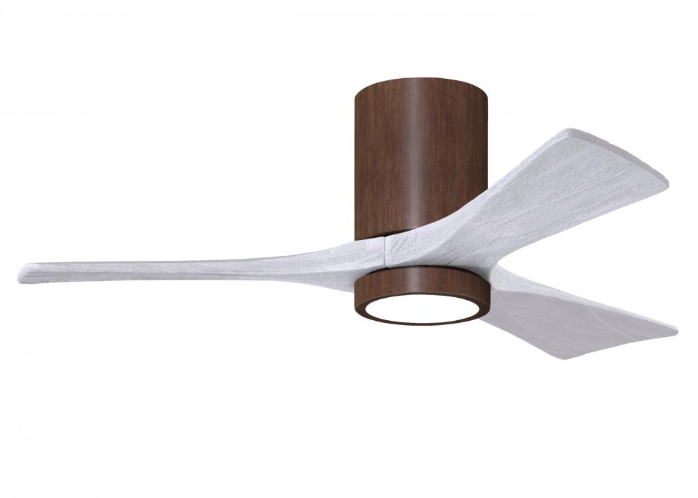 Irene-3HLK-42" Three Blade Flush Mount Paddle Fan-5CCT Integrated LED-Walnut Tone Finish