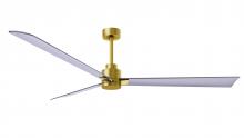 Matthews Fan Company AK-BRBR-BN-72 - Alessandra-72" Three Blade Transitional Ceiling Fan-Brushed Brass Finish-Brushed Nickel Blades