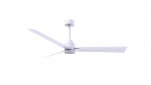 Matthews Fan Company AK-MWH-MWH-56 - Alessandra - 56" Three Blade Transitional Ceiling Fan - Matte White Finish - Matte White Blades