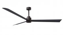 Matthews Fan Company AK-TB-BK-72 - Alessandra - 72" Three Blade Transitional Ceiling Fan - Textured Bronze Finish - Matte Black Bla