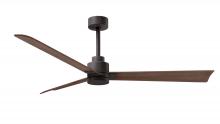 Matthews Fan Company AK-TB-WN-56 - Alessandra - 56" Three Blade Transitional Ceiling Fan - Textured Bronze Finish - Walnut Tone Bla