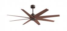 Matthews Fan Company AN-TB-WN-64 - Ariella - Eight Blade Ceiling Fan - Textured Bronze Finish - Walnut Tone Blades
