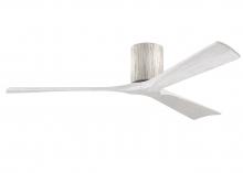 Matthews Fan Company IR3H-BW-MWH-60 - Irene-3H - Three Blade Flush Mount Paddle Fan - 60" - Barn Wood Finish - Matte White Blades