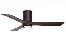 Matthews Fan Company IR3HLK-BB-WA-52 - Irene-3HLK-52" Three Blade Flush Mount Paddle Fan-5CCT Integrated LED-Brushed Bronze Finish