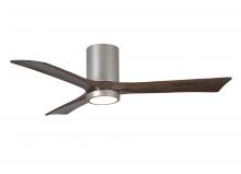 Matthews Fan Company IR3HLK-BN-WA-52 - Irene-3HLK-52" Three Blade Flush Mount Paddle Fan-5CCT Integrated LED-Brushed Nickel Finish