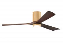 Matthews Fan Company IR3HLK-LM-WA-60 - Irene-3HLK-60" Three Blade Flush Mount Paddle Fan-5CCT Integrated LED-Light Maple Tone Finish