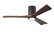 Matthews Fan Company IR3HLK-TB-WA-52 - Irene-3HLK-52" Three Blade Flush Mount Paddle Fan-5CCT Integrated LED-Textured Bronze Finish